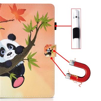 Capa Magunivers PU suporte universal para cartões de 7 polegadas panda na árvore para Galaxy Tab A 7.0/Lenovo Tab3 7 Plus etc - 1