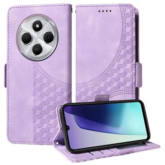 Capa FLOODKING para Xiaomi Redmi 14C 4G | Design Acolchoado | Couro PU Premium | Roxo - 1