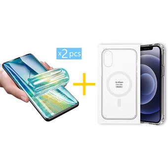 Pack 2 x Película de Hidrogel + Capa skyhe Apple iPhone XS Max Compatível com Magsafe Magnetic - Transparente Clear - 1