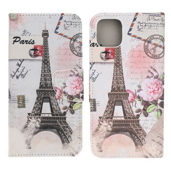 Capa PU + TPU Textura cruzada, com Suporte de torre para iPhone 13 mini 5.4'' - 1