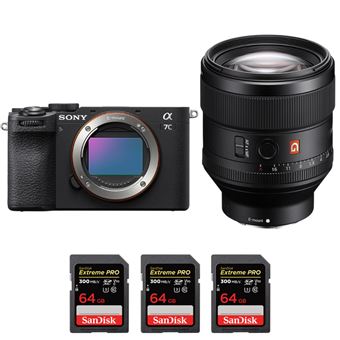 Sony A7C II Preto + FE 85mm f/1.4 GM + 3 SanDisk 64GB Extreme PRO UHS-II SDXC 300 MB/s + PDF MCZ DIRECT - 1