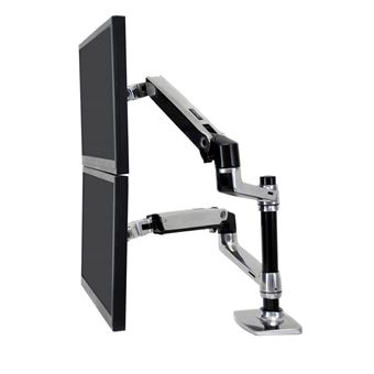 Montagem e Suporte para Monitores Ergotron LX Series Dual Stacking Arm | Prateado - 1