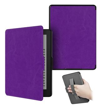 Capa FLOODKING para Amazon Kindle paperwhite 3/2/1 | Alça de Mão | Proteção Antiqueda | Função Automática | Roxo - 1