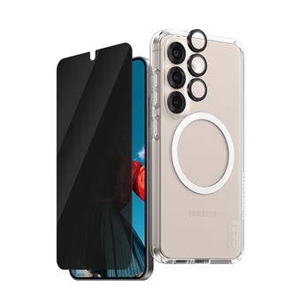 Protetor de Ecrã para Telemóvel PanzerGlass PanzerGlass® | CARE by PanzerGlass® Flagship 3-in-1 Privacy Bundle Samsung Galaxy S25 | Transparente - 1