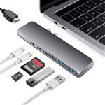 Adaptador de Hub 7 em 1 USB tipo C Cibercity para MacBook Pro com Leitor 4K HDMI C USB3.0 SD / MicroSD HDMI - Cinzento