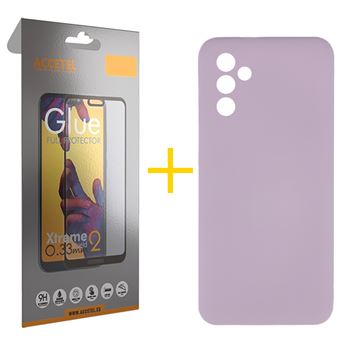 Pack 1 x Película de Vidro Temperado Full + Capa Accetel para Samsung Galaxy S25 + 5G (PLUS) | Silicone Líquido | Roxo - 1