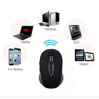 Rato Bluetooth Goeik Preto Mini Silencioso Preto - 1