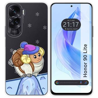Capa Tumundosmartphone de silicone transparente para Honor 90 Lite 5G com design de cabra de desenho animado - 1