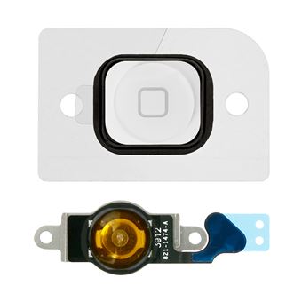 Botão Home Completo com Conector de Ligação Avizar para iPhone Apple 5 - Branco - 1