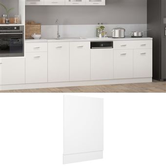Painel para Máquina de Lavar Loiça vidaXL 45x3x67 cm contraplacado branco - 1