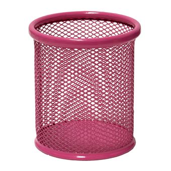 Porta Lápis Plus 190 Rede Metálica - Rosa - 1