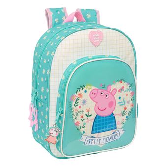 Mochila Peppa Pig Pretty Flowers 2025 | 34x26x11cm | Adaptável a Trolley - 1