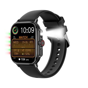 Smartwatch CHRONUS I120 | 1,95 " | Bluetooth | Monitor de Saúde | IP76 À Prova D 'Água | Preto - 1