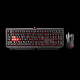 Teclado Gaming com Fios + Rato BLOODY B1500 | Preto - 1