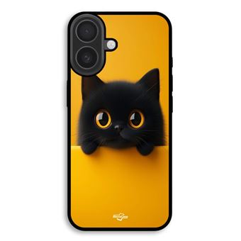 Capa Maniacase para iPhone 17 | Gato fofo fundo laranja - 1
