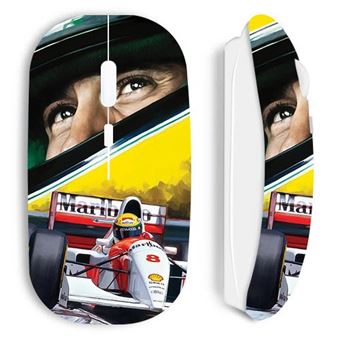 Rato Sem Fios Maniacase | branco F1 Ayrton Senna Mclaren Legend Formula 1 - 1