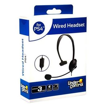Auscultador Undercontrol com Fio e Micro para Ps4/Xbox | 1.4m - Preto - 1