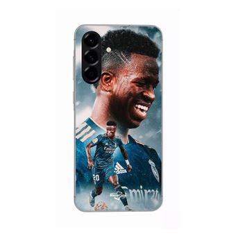 Capa Maniacase para Samsung Galaxy A56 | Vinicius JR Papel de parede azul do Real Madrid - 1
