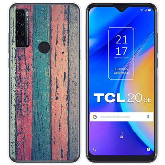 Capa Tumundosmartphone de gel TPU para TCL 20 SE Design de madeira 10 desenhos - 1