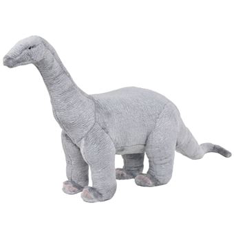 Brinquedo de Montar vidaXL Dinossauro Braquiossauro Peluche Cinza XXL - 1