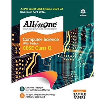 Cbse All In One Computer Science With Python Class 12 202223 Edition As Per Latest Cbse Syllabus Issued On 21 April 2022 - 1