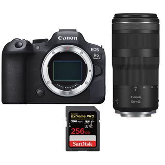 Canon EOS R6 Mark II ( R6II ) + RF 100-400mm f/5.6-8 IS USM + 1 SanDisk 256GB Extreme PRO UHS-II SDXC 300 MB/s + PDF 20 Técnicas para Melhorar as suas Fotografias - 1