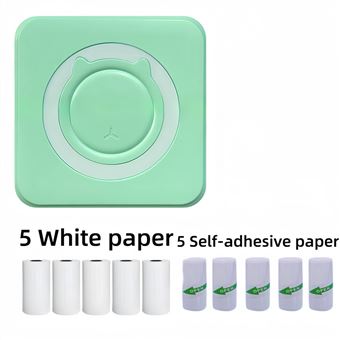 Mini impressora portátil V-REEL multifuncional impressão de fotos e documentos em preto e branco C15 - macarrão Verde - 1