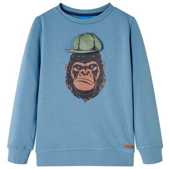 Sweatshirt para criança | vidaXL | azul-médio 116 | 5 a 6 anos - 1