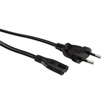 Cabo VALUE Euro Power | 2-Pin | 3m - Preto - 1