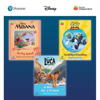 Pearson Bug Club Disney Year 1 Pack B including decodable phonics readers for phase 5 Moana The Kite Festival Toy Story Buzzs Trip to Planet Zurg Luca A G - 1