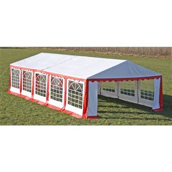 Tenda para Festas vidaXL com Painéis Laterais 10x5m Vermelho e Branco - 1