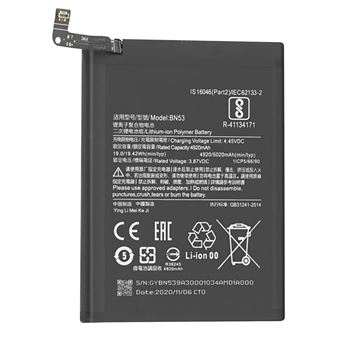 Bateria Interna Clappio para Xiaomi Redmi Note 9 Pro | 5020 mAh | Substitui BN53 - 1
