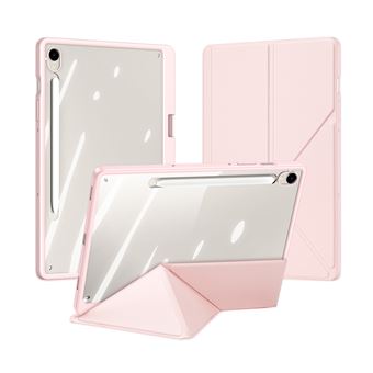 Capa DUX DUCIS para Samsung Galaxy Tab S9 FE PU com Suporte, Caneta e Proteção Total,Rosa - 1