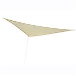 Toldo Vela Outsunny Triângulo Polietileno HDPE Bege 185 g / m2 6x6x6m