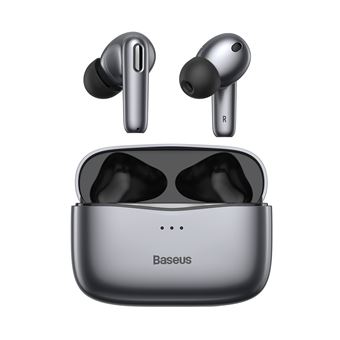 Auriculares Bluetooth BASEUS SIMU S2 ANC TWS com Cancelamento de Ruído - Cinza - 1