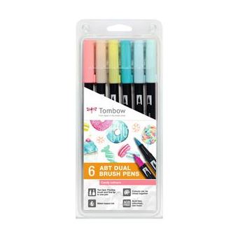 Conjunto de 6 Marcadores Tombow ABT Dual Brush Pen - Candy Colour - 1