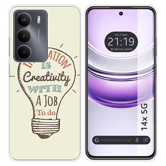 Capa de Silicone Tumundosmartphone para Realme 14x 5G | Criatividade Design Desenhos - 1