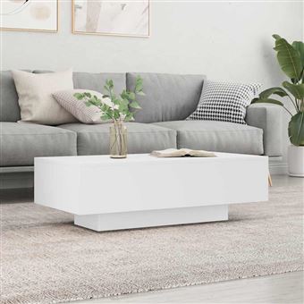 Mesa de Centro vidaXL | 100x49,5x31 cm | Derivados de madeira branco - 1