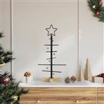 Árvore de Natal com suporte vidaXL | Preto | 59,5 cm