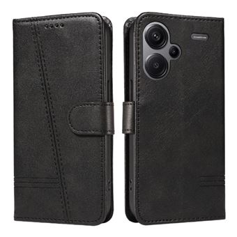 Capa FOXDOCK para Xiaomi Redmi Note 13 Pro Plus | Fecho Magnético | Compartimentos para Cartões e Suporte | Pele PU | À Prova de Choque | Preto - 1