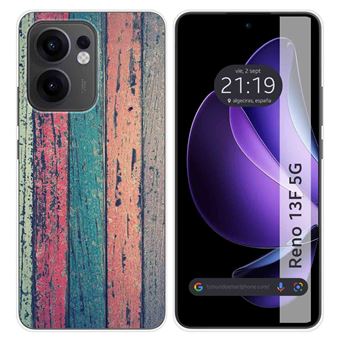 Capa TUMUNDOSMARTPHONE de Silicone para Oppo Reno 13F 4G / 13 F 5G Design de madeira 10 desenhos - 1