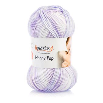 Fio de Lã Rosarios 4 Nanny Pop | 100G - Lilas Mesclado 39 - 1