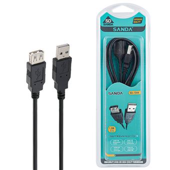 Cabo Sanda SD-7209 | Extensão USB - Preto - 1