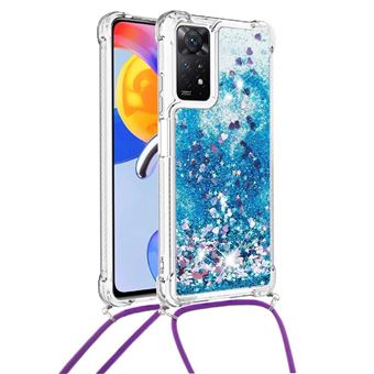 Capa Protetora GANGXUN para Xiaomi Redmi Note 11 Pro 4G/5G | TPU Transparente | Brilhante com Glitter e Areia Movediça | Blue - 1