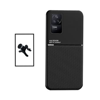 Kit Phonecare Capa Magnetic Lux + Suporte Magnético de Carro Reforçado para Xiaomi Poco F4 5G - Preto - 1