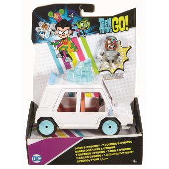 Carro e Figura de acção Mattel DC Comics Teen Titans DXR06 Plástico Branco