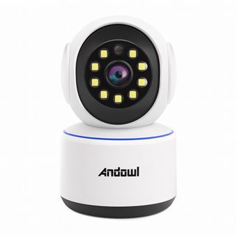 Dupla Câmara de Segurança Wi-Fi Andowl Q-SX626 | 4K | Visão Noturna | Áudio Bidirecional | Deteção de Movimento | Suporta Cartão TF 128GB | Branco - 1