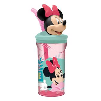 Copo Disney Minnie Mouse Being More com Tampa 3D e Palhinha | 360Ml - 1