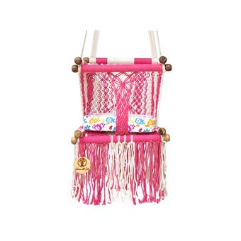 Rede para Bebé Hamac del Sol | Macramé Rosado - 1