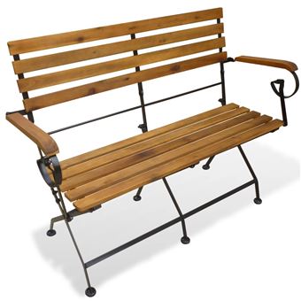 Banco de Jardim vidaXL Dobrável em Madeira de Acácia 112x46x85cm - 1
